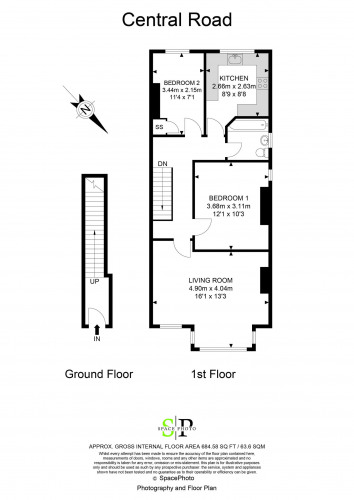 Floorplan for Central Road, Wembley, HA0 2LQ