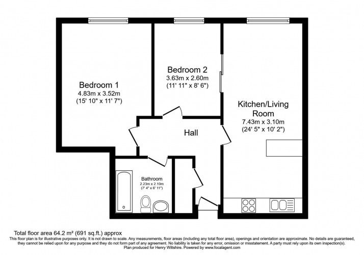 Floorplan for The Quadrangle, Lower Ormond Street, M1 5QD