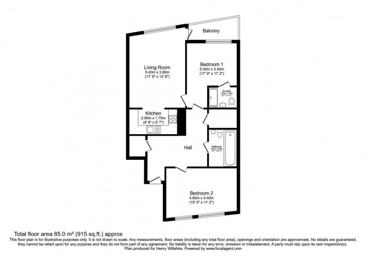 Floorplan for Hill Quays, 8 Commercial Street M15 4QY
