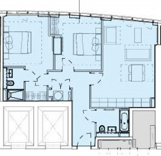 Floorplan for Blade Tower, New Jackson M15