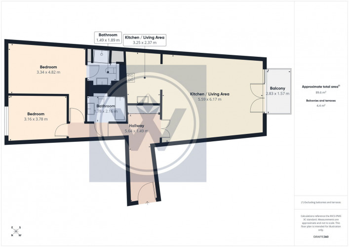 Floorplan for 1 Fairmont Avenue, London, London, E14 9PL