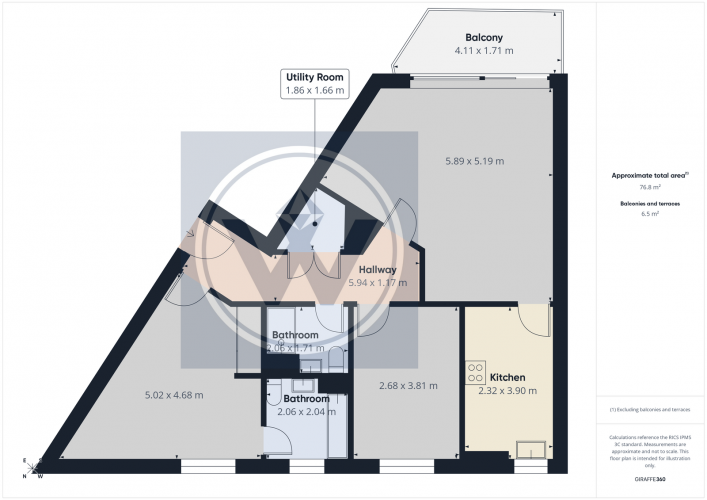 Floorplan for 80 Boardwalk Place , London , London , E14 5SH