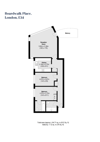Floorplan for Boardwalk Place, London, E14 5SH
