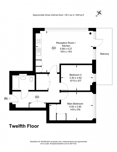 Floorplan for Naval House, 6 Victory Parade, Plumstead Road, London, SE18 6FN