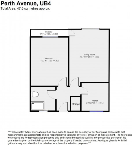 Floorplan for Perth Avenue, Hayes, UB4 9LW