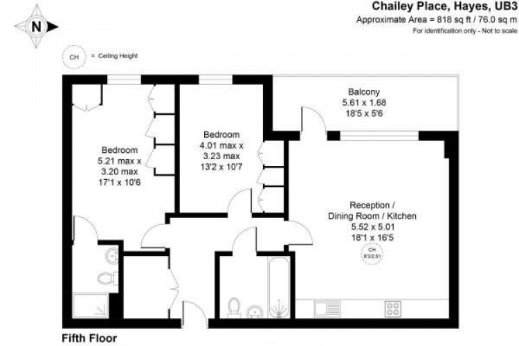 Floorplan for Mortise House, Chailey Place, Hayes, UB3 3FP