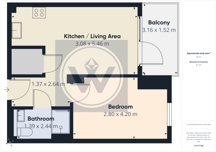 Floorplan for Mortise House, Chailey Place Hayes UB3 3FP