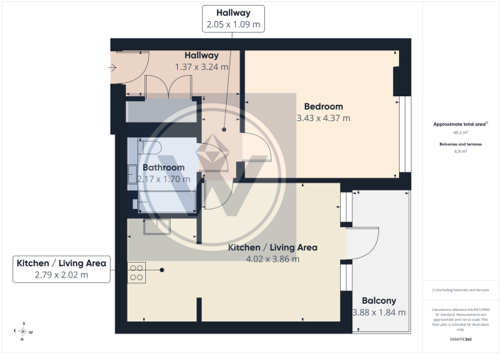 Floorplan for Ashwell House, Healum Avenue, Southall, UB2 4WH