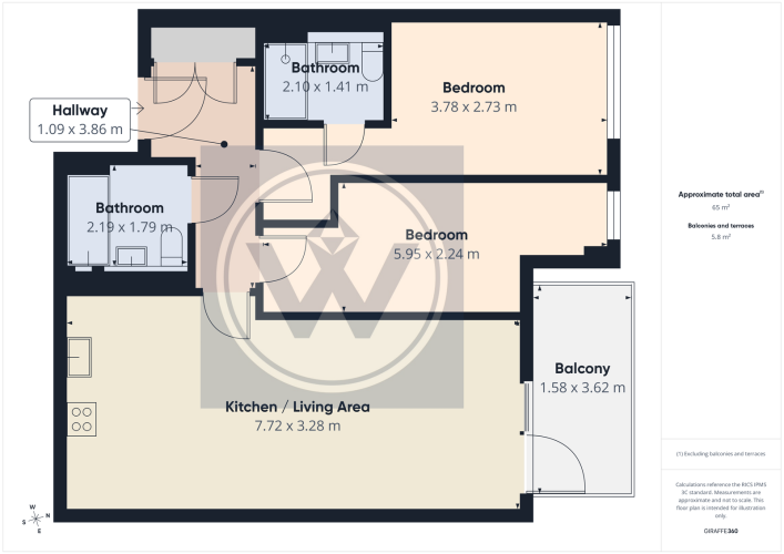 Floorplan for Ashwell House, Healum Avenue, SOUTHALL, UB2 4WH