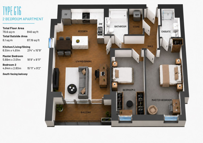 Floorplan for Chailey Place, Hayes, UB3 3FL