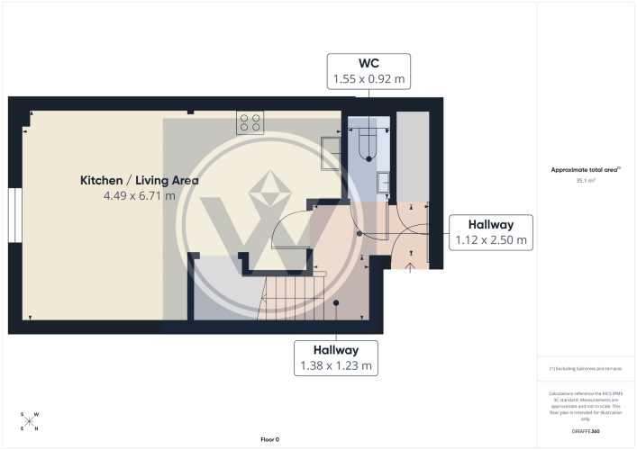 Floorplan for Block A Albion Mill, M4 7AJ