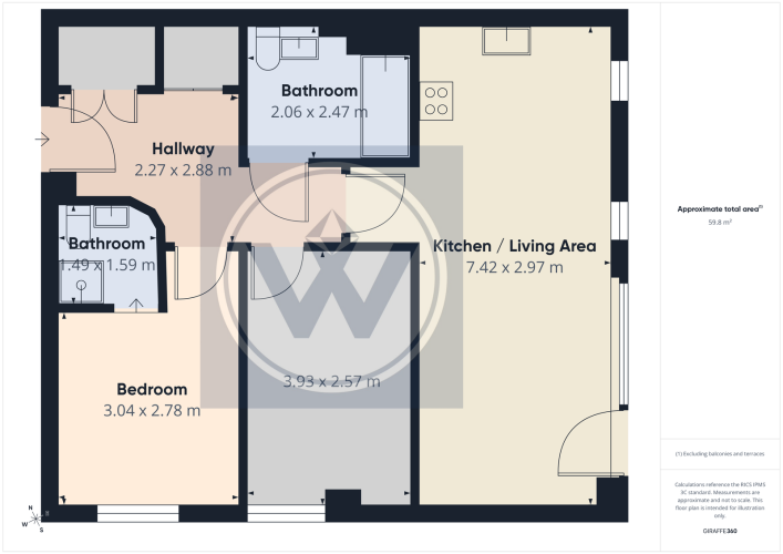 Floorplan for Advent House, 2 Isaac Way M4