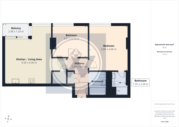 Floorplan for Great Northern Tower, Watson Street M3