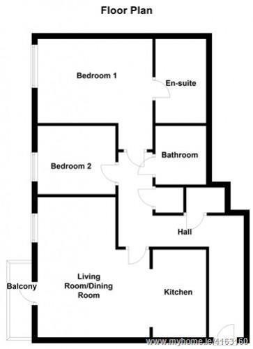 Floorplan for Apt. 255 Parklands, Northwood, Santry, Santry, Dublin 9