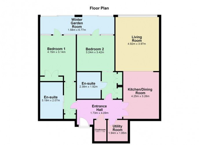 Floorplan for Apartment 33, The Barrington, Lansdowne Place, Ballsbridge, Dublin 4