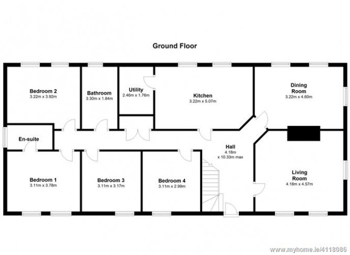 Floorplan for Riverside House, Davidstown, Donard, Co. Wicklow, Donard, Wicklow