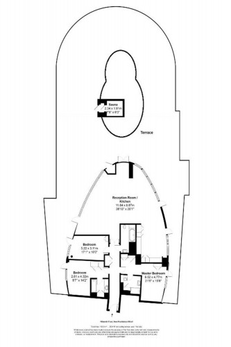 Floorplan for The Penthouse, New Providence Wharf, E14