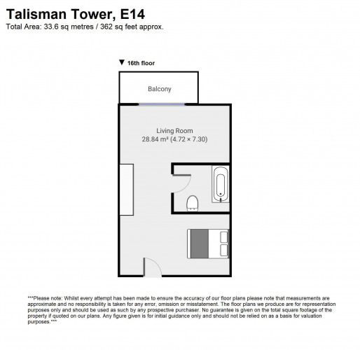 Floorplan for Talisman Tower, Lincoln Plaza, E14