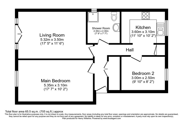 Floorplan for Links View Court, Whitefield, Manchester, M45