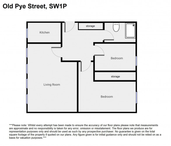 Floorplan for Old Pye Street, SW1P
