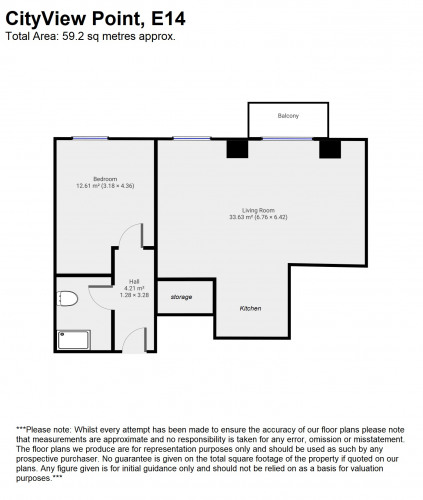 Floorplan for Cityview Point, E14