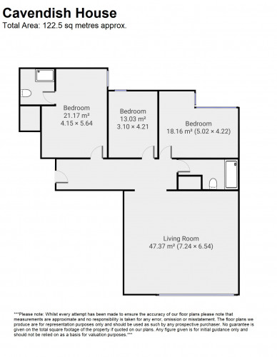 Floorplan for Cavendish House, Monck Street, London, SW1