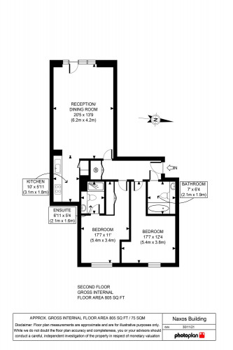 Floorplan for Naxos Building, Hutchings Street, London, E14