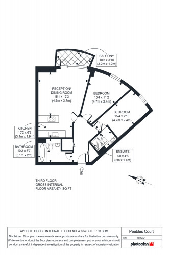 Floorplan for Whitestone Way, Peebles Court, CR0
