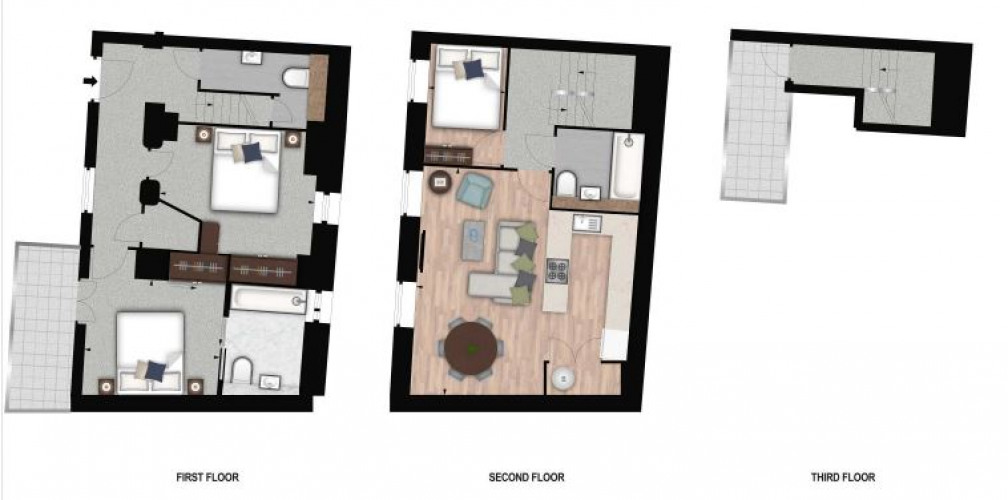 Floorplan for Starboard Penthouse Palace Wharf, W6