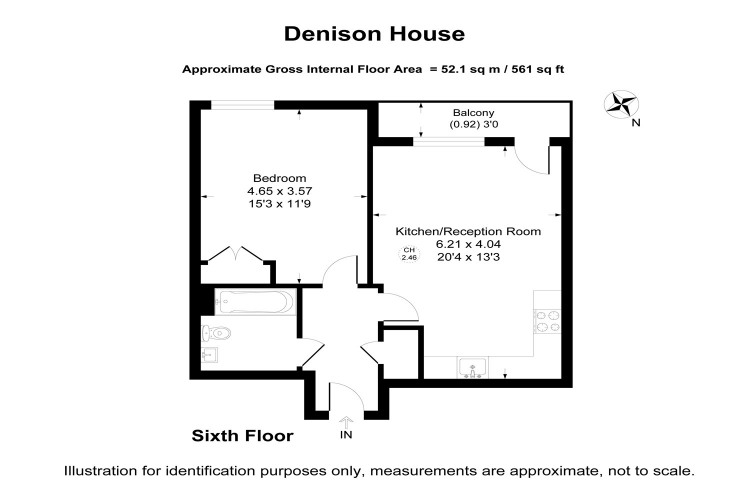Floorplan for Denison House, 20 Lanterns Way, London E14