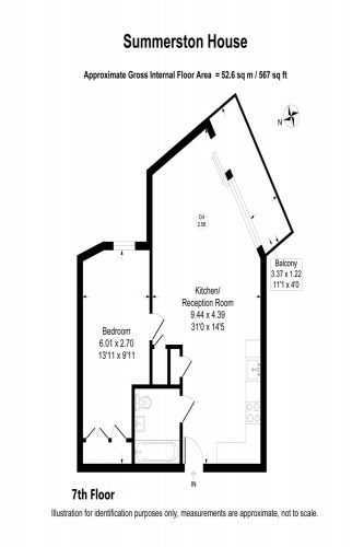 Floorplan for Summerston House, 51 Starboard Way, London E16