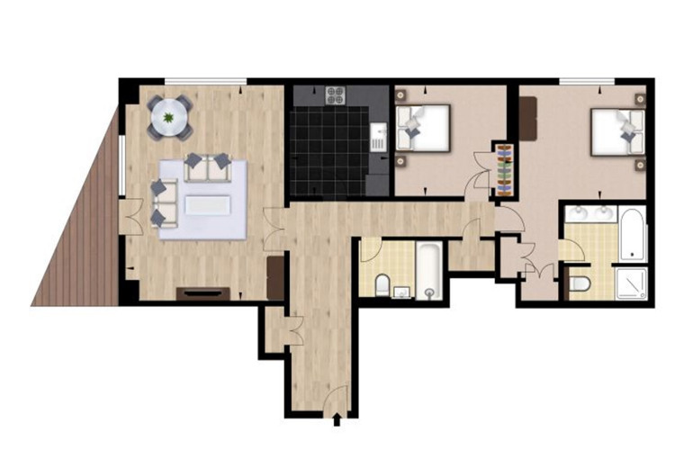 Floorplan for Circus Apartments, E14
