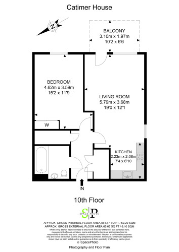 Floorplan for Catimor House, Cranton Avenue, UB3