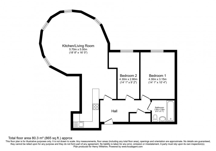 Floorplan for City South, City Road East, M15