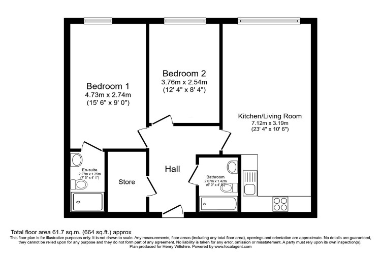 Floorplan for 5 Florence Street, Birmingham, B1