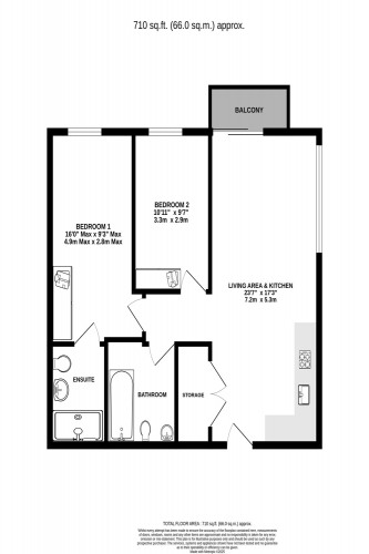 Floorplan for Block B Railings, Shale Lane, M5
