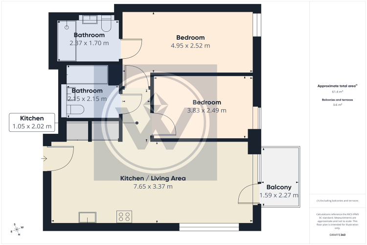 Floorplan for Block B Railings, Shale Lane, M5