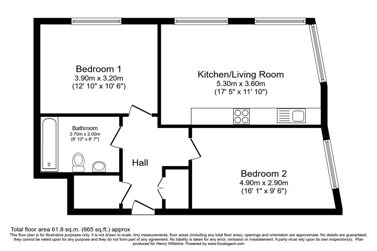 Floorplan for 40 South Central, B5