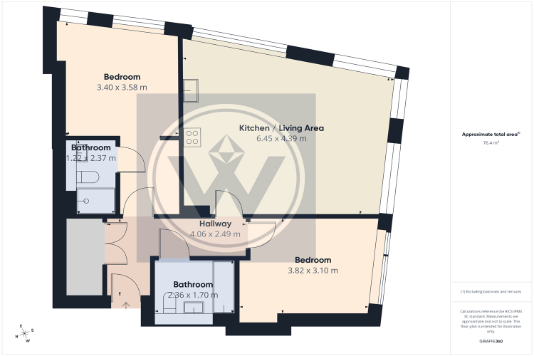 Floorplan for Blade Tower, Silvercroft Street M15