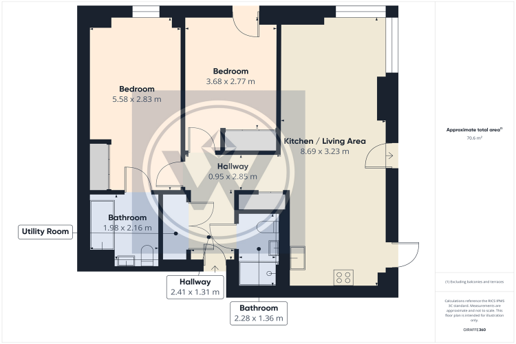 Floorplan for The Gate, Aspin Lane M4