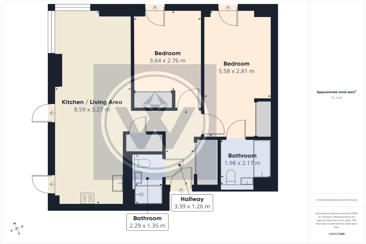 Floorplan for The Gate, Aspin Lane M4