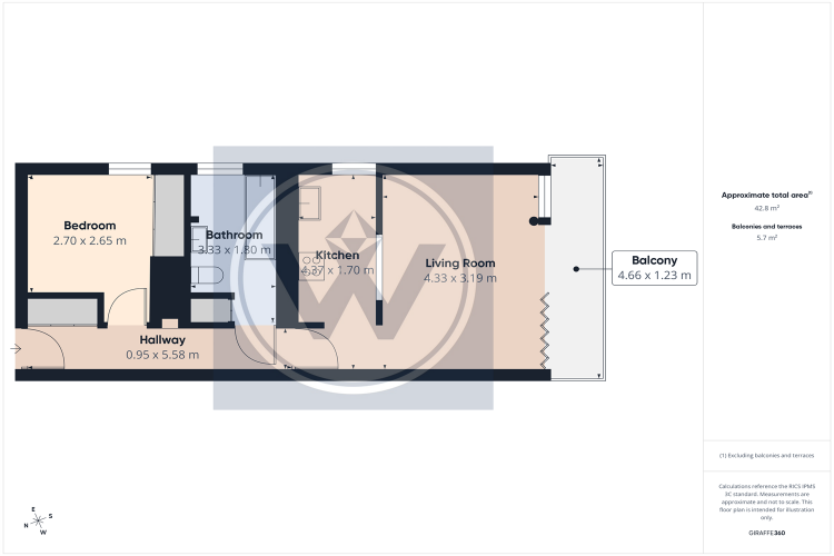 Floorplan for Burton Place, Castlefield M15