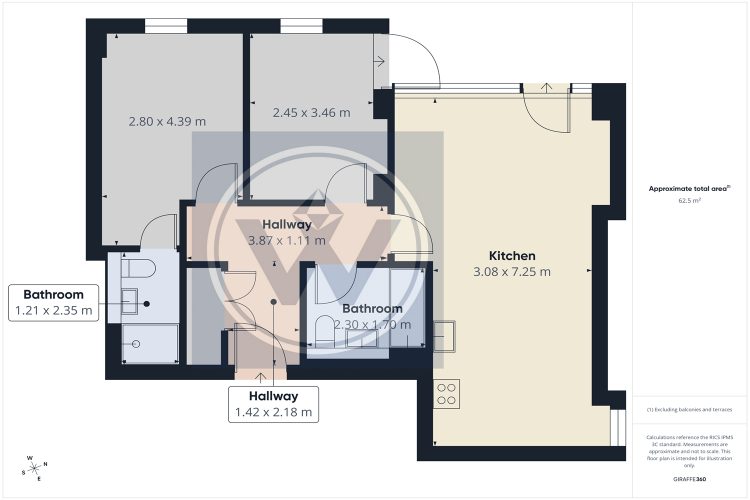Floorplan for Hallmark Tower, Cheetham Hill Road - M4