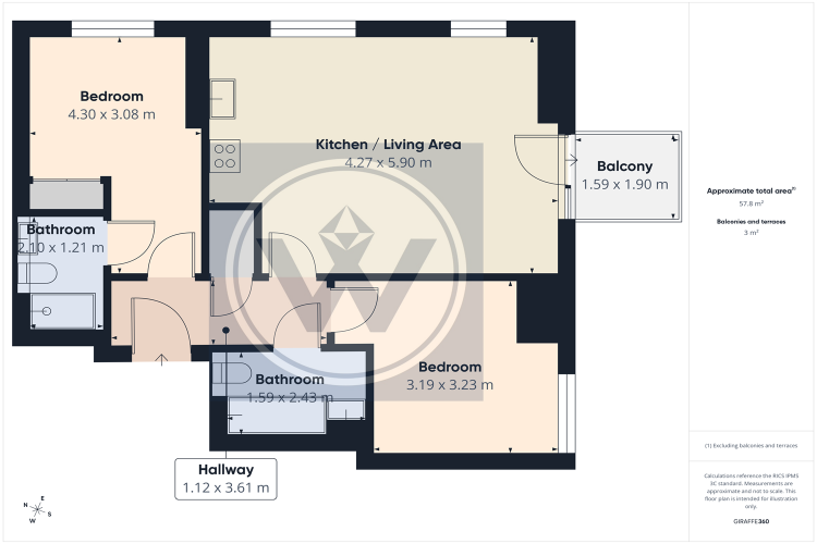 Floorplan for One Smithfield Square, High Street M4