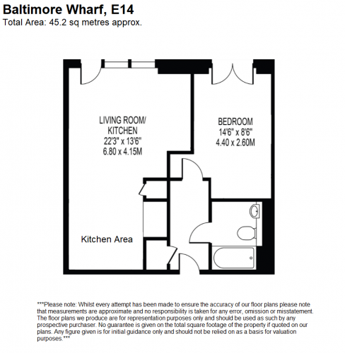 Floorplan for Baltimore Wharf, E14