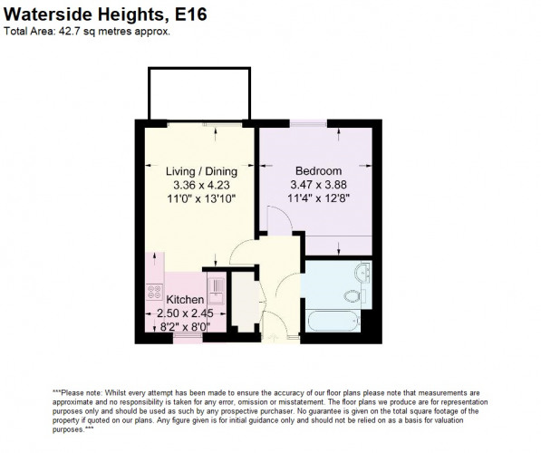 Floorplan for Waterside Heights, Booth Road, E16