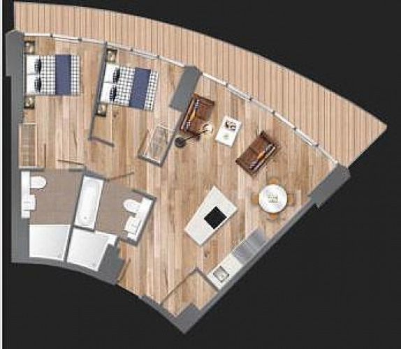 Floorplan for Arena Tower, Crossharbour Plaza, London, E14