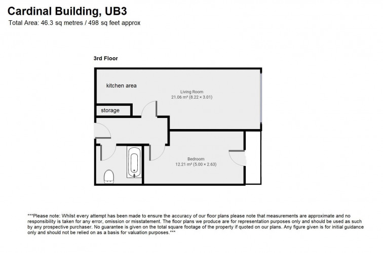 Floorplan for Cardinal Building, UB3