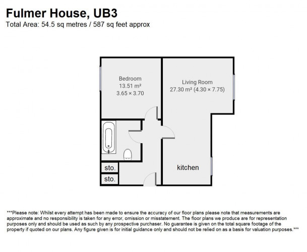 Floorplan for Fulmar House, UB3