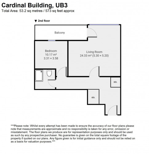 Floorplan for Cardinal Building, Station Approach, Hayes, London, UB3